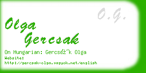 olga gercsak business card